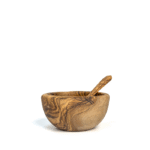 Bol et cuillère en bois